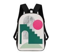 sinyumoney Mochila Unisex Geometric Collage 9 Mochila De Viaje Con Estampado 3D Mochila Informal Para Portátil Mochila Escolar Ligera Para Hombres, Mujeres, Niños Y Niñas 17inch