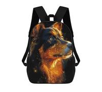 sinyumoney Mochila Unisex Golden Australian Shepherd Dog Portrait Mochila De Viaje Con Estampado 3D Mochila Informal Para Portátil Mochila Escolar Ligera Para Hombres, Mujeres, Niños Y Niñas 17inch
