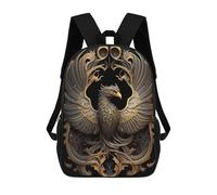 sinyumoney Mochila Unisex Golden Phoenix Artwork-5 Mochila De Viaje Con Estampado 3D Mochila Informal Para Portátil Mochila Escolar Ligera Para Hombres, Mujeres, Niños Y Niñas 17inch