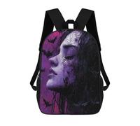 sinyumoney Mochila Unisex Gothic Bat Woman Mochila De Viaje Con Estampado 3D Mochila Informal Para Portátil Mochila Escolar Ligera Para Hombres Mujeres Niños Niñas 17inch