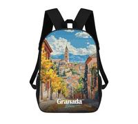 sinyumoney Mochila Unisex Granada, Spain, Autumn Cityscape Mochila De Viaje Con Estampado 3D Mochila Informal Para Portátil Mochila Escolar Ligera Para Hombres, Mujeres, Niños Y Niñas 17inch