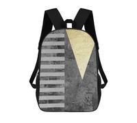 sinyumoney Mochila Unisex Gray And Gold Art T Mochila De Viaje Con Estampado 3D Mochila Informal Para Portátil Mochila Escolar Ligera Para Hombres Mujeres Niños Niñas 17inch