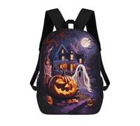 sinyumoney Mochila Unisex Halloween Pumpkin & Ghost Mochila De Viaje Con Estampado 3D Mochila Informal Para Portátil Mochila Escolar Ligera Para Hombres, Mujeres, Niños Y Niñas 17inch
