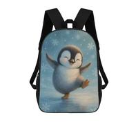 sinyumoney Mochila Unisex Happy Penguin on Ice Mochila De Viaje Con Estampado 3D Mochila Informal Para Portátil Mochila Escolar Ligera Para Hombres, Mujeres, Niños Y Niñas 17inch