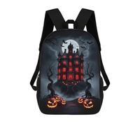 sinyumoney Mochila Unisex Haunted Mansion Halloween Mochila De Viaje Con Estampado 3D Mochila Informal Para Portátil Mochila Escolar Ligera Para Hombres, Mujeres, Niños Y Niñas 17inch