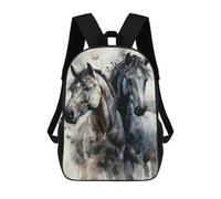 sinyumoney Mochila Unisex Horses Watercolor Mochila De Viaje Con Estampado 3D Mochila Informal Para Portátil Mochila Escolar Ligera Para Hombres, Mujeres, Niños Y Niñas 17inch
