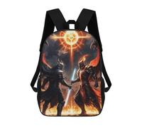 Sinyumoney Mochila Unisex Impresa 3D para Viaje, Mochila Casual Para Ordenador Portátil, Bolsa De Escuela Ligera Para Hombres, Mujeres, Niños Y Niñas, Choque de eternos, 17"
