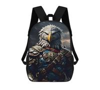 Sinyumoney Mochila Unisex Impresa 3D para Viaje, Mochila Casual Para Ordenador Portátil, Bolsa De Escuela Ligera Para Hombres, Mujeres, Niños Y Niñas, Eagle Armor Fighting, 17"