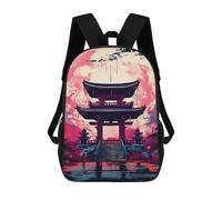 sinyumoney Mochila Unisex Japanese Gate Anime Mochila De Viaje Con Estampado 3D Mochila Informal Para Portátil Mochila Escolar Ligera Para Hombres Mujeres Niños Niñas 17inch