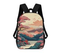 sinyumoney Mochila Unisex Japanese Landscape with Mount Fuji Mochila De Viaje Con Estampado 3D Mochila Informal Para Portátil Mochila Escolar Ligera Para Hombres, Mujeres, Niños Y Niñas 17inch