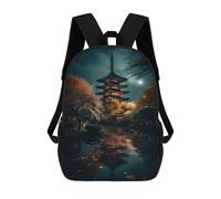 sinyumoney Mochila Unisex Japanese Night 4 Mochila De Viaje Con Estampado 3D Mochila Informal Para Portátil Mochila Escolar Ligera Para Hombres Mujeres Niños Niñas 17inch