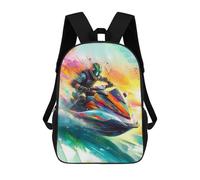 sinyumoney Mochila Unisex Jet Ski Rider Mochila De Viaje Con Estampado 3D Mochila Informal Para Portátil Mochila Escolar Ligera Para Hombres, Mujeres, Niños Y Niñas 17inch