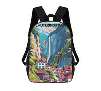 sinyumoney Mochila Unisex Lauterbrunnen Beauty Mochila De Viaje Con Estampado 3D Mochila Informal Para Portátil Mochila Escolar Ligera Para Hombres, Mujeres, Niños Y Niñas 17inch