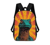 sinyumoney Mochila Unisex Lizard Pop Art Vibrant Reptile Portrait Mochila De Viaje Con Estampado 3D Mochila Informal Para Portátil Mochila Escolar Ligera Para Hombres, Mujeres, Niños Y Niñas 17inch