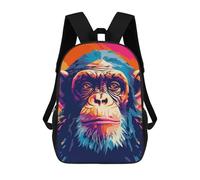 sinyumoney Mochila Unisex Monkey Animal Pop Art Mochila De Viaje Con Estampado 3D Mochila Informal Para Portátil Mochila Escolar Ligera Para Hombres, Mujeres, Niños Y Niñas 17inch
