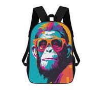 sinyumoney Mochila Unisex Monkey Pop Art Mochila De Viaje Con Estampado 3D Mochila Informal Para Portátil Mochila Escolar Ligera Para Hombres, Mujeres, Niños Y Niñas 17inch