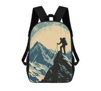 sinyumoney Mochila Unisex Mountain Climbing Snowy Mochila De Viaje Con Estampado 3D Mochila Informal Para Portátil Mochila Escolar Ligera Para Hombres, Mujeres, Niños Y Niñas 17inch