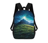 sinyumoney Mochila Unisex Mountain Peak at Night Mochila De Viaje Con Estampado 3D Mochila Informal Para Portátil Mochila Escolar Ligera Para Hombres Mujeres Niños Niñas 17inch