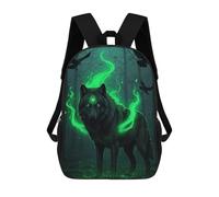 sinyumoney Mochila Unisex Mystical Wolf Energy Animal Mochila De Viaje Con Estampado 3D Mochila Informal Para Portátil Mochila Escolar Ligera Para Hombres, Mujeres, Niños Y Niñas 17inch