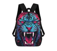 sinyumoney Mochila Unisex Neon Vintage Tiger Mochila De Viaje Con Estampado 3D Mochila Informal Para Portátil Mochila Escolar Ligera Para Hombres Mujeres Niños Niñas 17inch