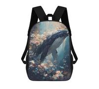 sinyumoney Mochila Unisex Ocean Bloom Mochila De Viaje Con Estampado 3D Mochila Informal Para Portátil Mochila Escolar Ligera Para Hombres Mujeres Niños Niñas 17inch