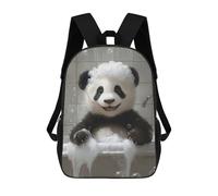 sinyumoney Mochila Unisex Panda Bath Time Mochila De Viaje Con Estampado 3D Mochila Informal Para Portátil Mochila Escolar Ligera Para Hombres, Mujeres, Niños Y Niñas 17inch