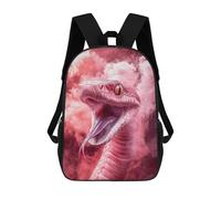 sinyumoney Mochila Unisex Pink Snake with Smoke Mochila De Viaje Con Estampado 3D Mochila Informal Para Portátil Mochila Escolar Ligera Para Hombres, Mujeres, Niños Y Niñas 17inch