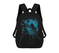 sinyumoney Mochila Unisex Retro Boxing Match Mochila De Viaje Con Estampado 3D Mochila Informal Para Portátil Mochila Escolar Ligera Para Hombres Mujeres Niños Niñas 17inch
