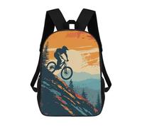 sinyumoney Mochila Unisex Retro Mountainbike Mochila De Viaje Con Estampado 3D Mochila Informal Para Portátil Mochila Escolar Ligera Para Hombres Mujeres Niños Niñas 17inch