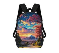 sinyumoney Mochila Unisex Sakura Mount Fuji Sunset Anime Mochila De Viaje Con Estampado 3D Mochila Informal Para Portátil Mochila Escolar Ligera Para Hombres Mujeres Niños Niñas 17inch