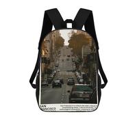 sinyumoney Mochila Unisex San Francisco City Mochila De Viaje Con Estampado 3D Mochila Informal Para Portátil Mochila Escolar Ligera Para Hombres Mujeres Niños Niñas 17inch