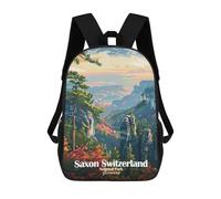 sinyumoney Mochila Unisex Saxon Switzerland National Park Mochila De Viaje Con Estampado 3D Mochila Informal Para Portátil Mochila Escolar Ligera Para Hombres Mujeres Niños Niñas 17inch