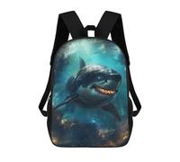 sinyumoney Mochila Unisex Shar Evil Horror Scary Sea Mochila De Viaje Con Estampado 3D Mochila Informal Para Portátil Mochila Escolar Ligera Para Hombres Mujeres Niños Niñas 17inch
