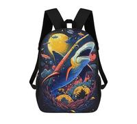 sinyumoney Mochila Unisex Shark in Space -1 Mochila De Viaje Con Estampado 3D Mochila Informal Para Portátil Mochila Escolar Ligera Para Hombres, Mujeres, Niños Y Niñas 17inch