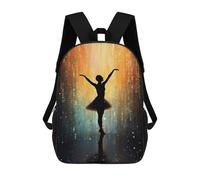 sinyumoney Mochila Unisex Silhouette Ballerina Mochila De Viaje Con Estampado 3D Mochila Informal Para Portátil Mochila Escolar Ligera Para Hombres, Mujeres, Niños Y Niñas 17inch