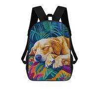 sinyumoney Mochila Unisex Sleeping Golden Retriever Mochila De Viaje Con Estampado 3D Mochila Informal Para Portátil Mochila Escolar Ligera Para Hombres Mujeres Niños Niñas 17inch