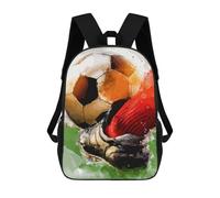 sinyumoney Mochila Unisex Soccer Ball Kick Watercolor Art Mochila De Viaje Con Estampado 3D Mochila Informal Para Portátil Mochila Escolar Ligera Para Hombres, Mujeres, Niños Y Niñas 17inch