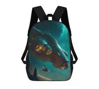 sinyumoney Mochila Unisex Space Station Odyssey -5 Mochila De Viaje Con Estampado 3D Mochila Informal Para Portátil Mochila Escolar Ligera Para Hombres, Mujeres, Niños Y Niñas 17inch