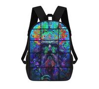 sinyumoney Mochila Unisex Stained Glass Druid Mochila De Viaje Con Estampado 3D Mochila Informal Para Portátil Mochila Escolar Ligera Para Hombres, Mujeres, Niños Y Niñas 17inch