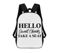 sinyumoney Mochila Unisex Take A Seat Mochila De Viaje Con Estampado 3D Mochila Informal Para Portátil Mochila Escolar Ligera Para Hombres, Mujeres, Niños Y Niñas 17inch