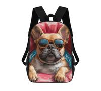 sinyumoney Mochila Unisex The Cool Pool Pug Mochila De Viaje Con Estampado 3D Mochila Informal Para Portátil Mochila Escolar Ligera Para Hombres, Mujeres, Niños Y Niñas 17inch