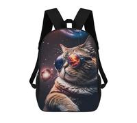 sinyumoney Mochila Unisex The Cosmic Cat Mander Mochila De Viaje Con Estampado 3D Mochila Informal Para Portátil Mochila Escolar Ligera Para Hombres Mujeres Niños Niñas 17inch