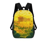 sinyumoney Mochila Unisex The Parthenon at The Golden Hour Mochila De Viaje Con Estampado 3D Mochila Informal Para Portátil Mochila Escolar Ligera Para Hombres Mujeres Niños Niñas 17inch