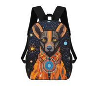 sinyumoney Mochila Unisex Tribal Animal African Dog Mochila De Viaje Con Estampado 3D Mochila Informal Para Portátil Mochila Escolar Ligera Para Hombres Mujeres Niños Niñas 17inch