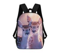 sinyumoney Mochila Unisex Two Fawn Deer Portrait Mochila De Viaje Con Estampado 3D Mochila Informal Para Portátil Mochila Escolar Ligera Para Hombres Mujeres Niños Niñas 17inch