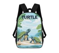 sinyumoney Mochila Unisex Two Turtles on A Beach Mochila De Viaje Con Estampado 3D Mochila Informal Para Portátil Mochila Escolar Ligera Para Hombres, Mujeres, Niños Y Niñas 17inch
