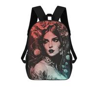 sinyumoney Mochila Unisex Vintage Goth Girl Mochila De Viaje Con Estampado 3D Mochila Informal Para Portátil Mochila Escolar Ligera Para Hombres, Mujeres, Niños Y Niñas 17inch
