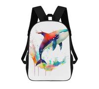 sinyumoney Mochila Unisex Watercolor Whale Splashing Mochila De Viaje Con Estampado 3D Mochila Informal Para Portátil Mochila Escolar Ligera Para Hombres, Mujeres, Niños Y Niñas 17inch