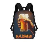 sinyumoney Mochila Unisex Werewolf Halloween Beer Mochila De Viaje Con Estampado 3D Mochila Informal Para Portátil Mochila Escolar Ligera Para Hombres, Mujeres, Niños Y Niñas 17inch