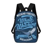 sinyumoney Mochila Unisex Whale Watching Tours Mochila De Viaje Con Estampado 3D Mochila Informal Para Portátil Mochila Escolar Ligera Para Hombres, Mujeres, Niños Y Niñas 17inch